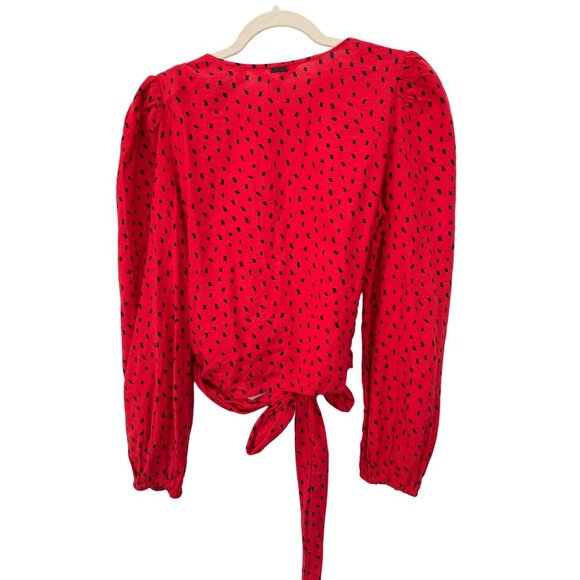 Billabong x Sincerely Jules Wrapped in Love Long Sleeve Wrap Crop Top Size L NEW - Picture 4 of 13